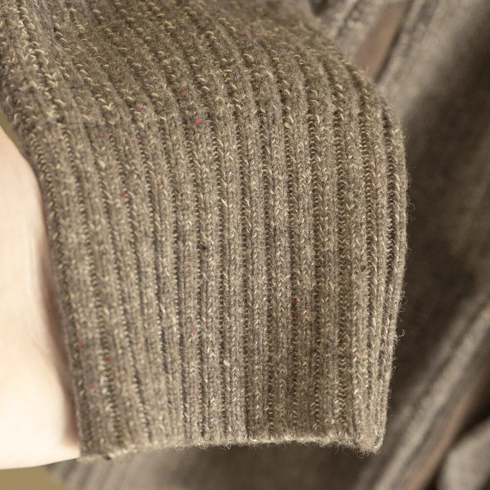 Elbow Patch Wool Cardigan Sweater